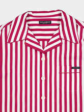 Dolce & Gabbana Red Striped Cotton Button-Up Shirt