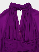 Dolce & Gabbana Violet Draped Silk Chiffon Mini Dress