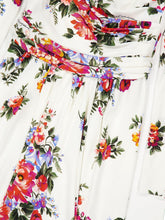 Dolce & Gabbana Floral Bouquet Silk Maxi Dress