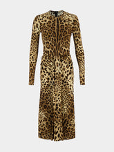 Dolce & Gabbana Leo Print Jersey Midi Dress