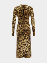 Dolce & Gabbana Leo Print Jersey Midi Dress
