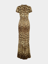 Dolce & Gabbana Leo-Print Silk Charmeuse Maxi Dress
