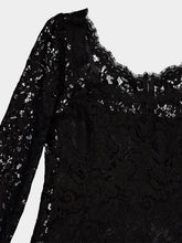 Dolce & Gabbana Black Cotton Lace Mini Dress