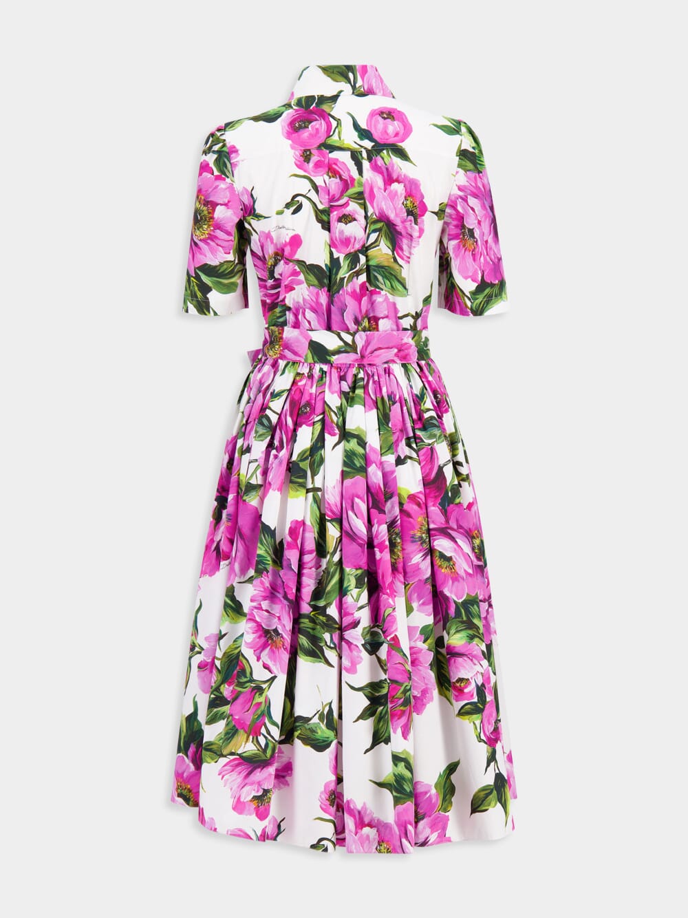 Peonie Fuchsia Cotton Midi Dress