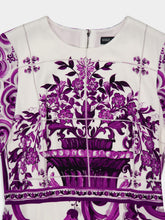 Dolce & Gabbana Majolica-Print Fitted Charmeuse Dress