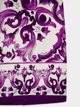 Dolce & Gabbana Majolica-Print Fitted Charmeuse Dress