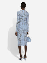 Dolce & Gabbana Light Blue Floral Lace Sheath Dress