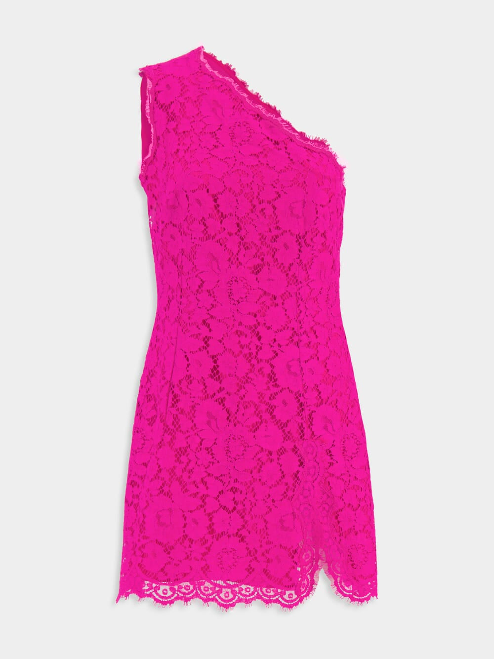 Pink Floral Cordonetto Lace Minidress