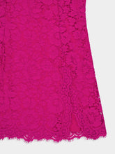 Dolce & Gabbana Pink Floral Cordonetto Lace Minidress