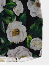 Dolce & Gabbana Black Gardenia-Print Chiffon Midi Dress