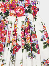 Dolce & Gabbana Flower Bouquet Cotton Midi Dress