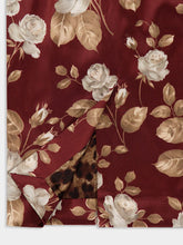 Dolce & Gabbana Vintage Rose-Print Satin Midi Dress