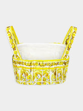Dolce & Gabbana Majolica Print Strappy Poplin Top