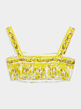 Dolce & Gabbana Majolica Print Strappy Poplin Top