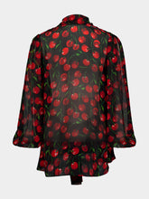Dolce & Gabbana Cherry-Print Silk Blouse