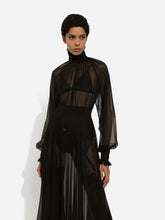 Dolce & Gabbana Smock-Stitched Chiffon Blouse