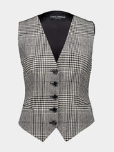Dolce & Gabbana Grey Wool V-Neck Vest