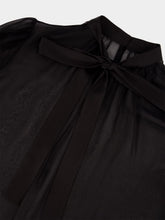 Dolce & Gabbana Black Silk Chiffon Long-Sleeved Blouse