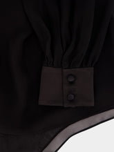 Dolce & Gabbana Black Silk Chiffon Long-Sleeved Blouse