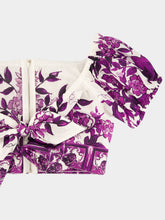 Dolce & Gabbana Majolica-Print Off-Shoulder Poplin Top