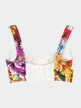 Dolce & Gabbana Floral Bouquet-Print Bustier Top