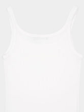 Dolce & Gabbana White Ribbed Cotton Tank Top