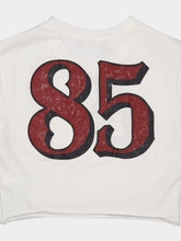 Dolce & Gabbana White Cropped Jersey T-Shirt with "Doll" Print