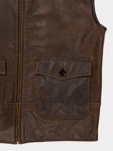 Dolce & Gabbana Brown Sleeveless Leather Jacket