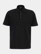 Black FF Jacquard Cotton Polo Shirt