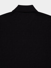 Fendi Black FF Jacquard Cotton Polo Shirt