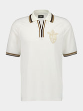 Fendi White FF Jacquard Polo Shirt