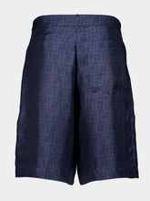 Fendi Blue FF Silk Bermuda Shorts