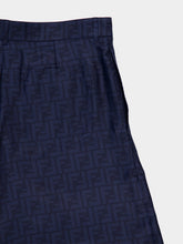 Fendi Blue FF Silk Bermuda Shorts