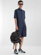 Fendi Blue Silk Short Sleeve Shirt