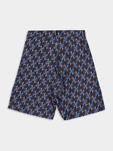 Fendi Blue Silk Fendinity Bermuda Shorts