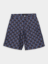 Fendi Blue Silk Fendinity Bermuda Shorts