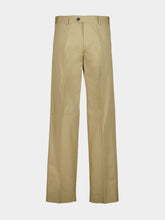Fendi Beige Cotton Tailored Trousers