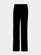 Fendi Black Cotton Velvet Tailored Trousers
