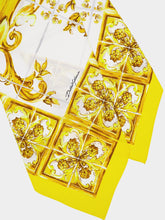 Dolce & Gabbana Silk Twill Scarf with Majolica Print