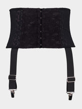 Dolce & Gabbana Black Stretch Marquisette Corset Belt