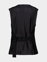 Ami Paris Black Wool Tailored Waistcoat