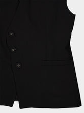Ami Paris Black Wool Tailored Waistcoat