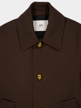 Ami Paris Brown Short Belted Coat