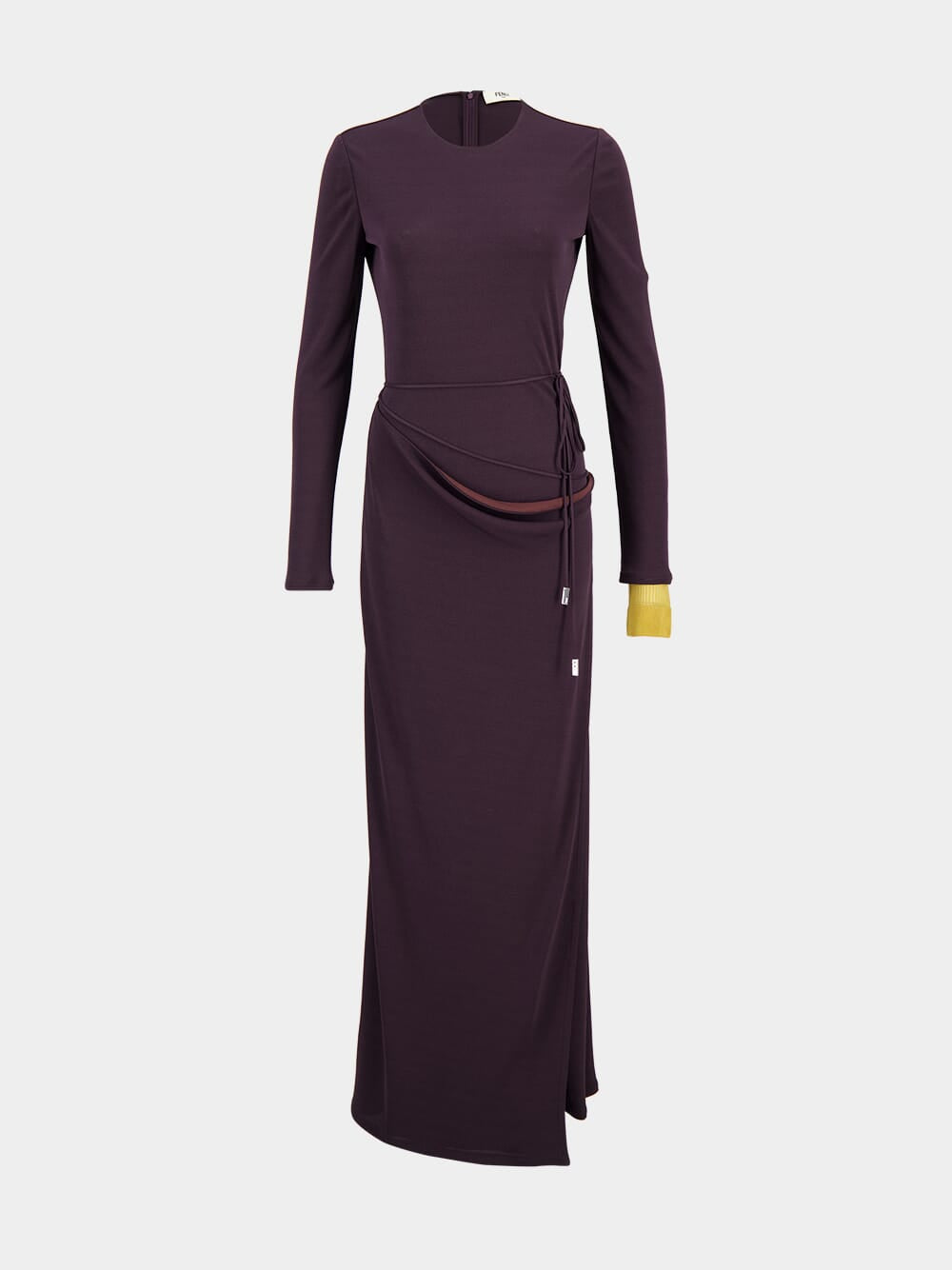 Dark Purple Draped Jersey Dress