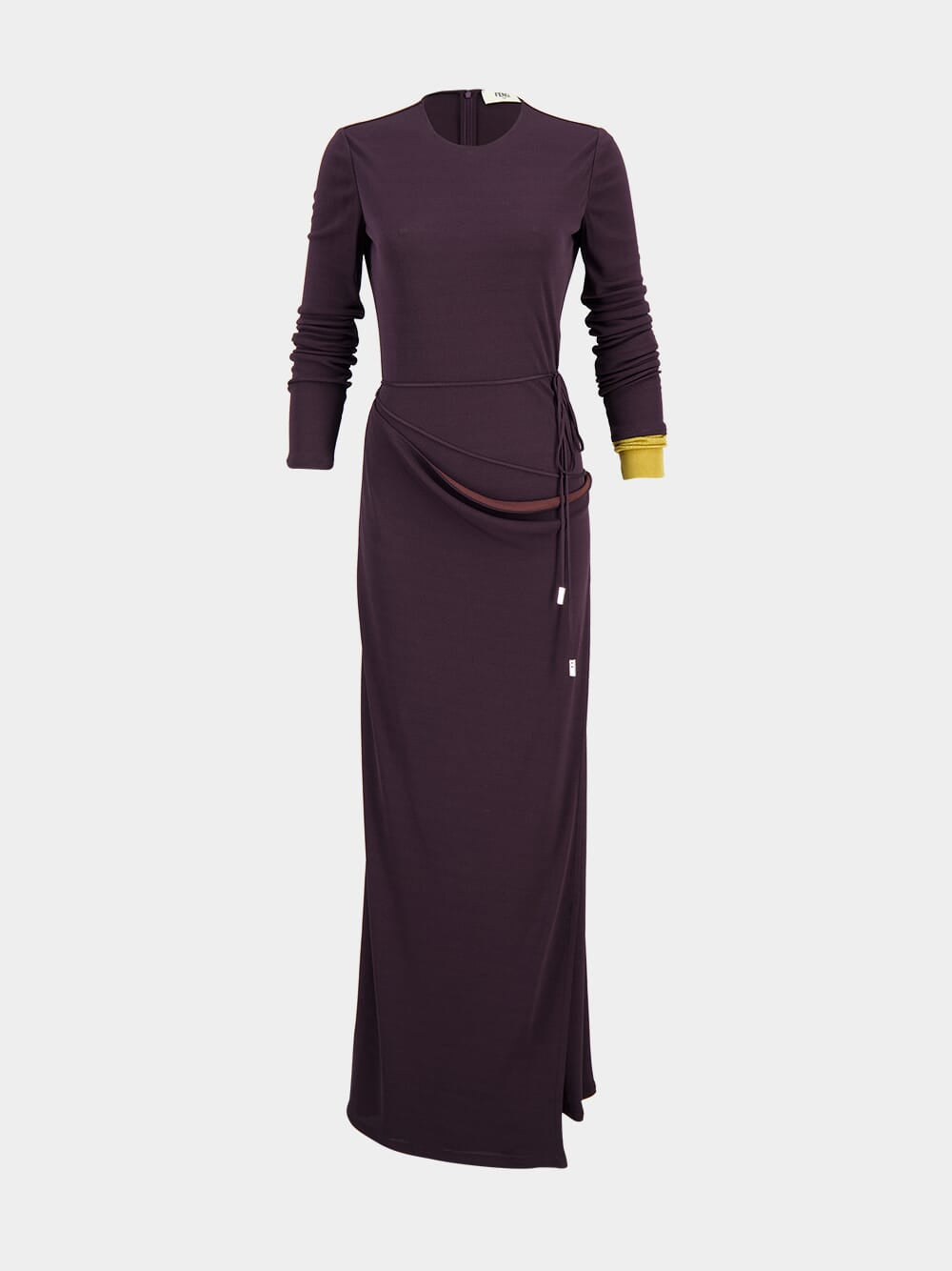 Dark Purple Draped Jersey Dress