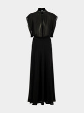 Fendi Black Silk Georgette Maxi Dress