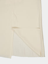 Ami Paris Ivory Long Raw Edge Details Dress