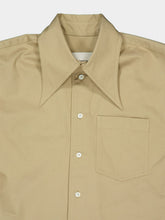 Ami Paris Beige Cotton Fitted Shirt Dress