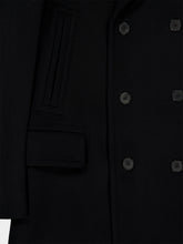 Fendi Black Wool and Angora Double-Breasted Coat