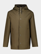 Fendi Military Green Logo-Lined Mac Coat